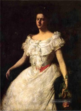 William Merritt Chase Werke - Porträt einer Dame mit einer Rose William Merritt Chase